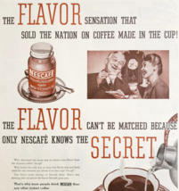 1947 Nescafe Coffee Advertisement Instant Hot Beverage Flavor Nation DWJJ20 - $557.81 MXN