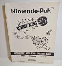 Donkey Kong 3 Arcade MANUAL Nintendo Original Video Game Service Install... - $38.48