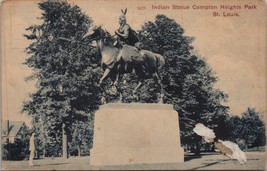 Indian Statue Compton Heights Park St. Louis MO Postcard PC636 - £11.83 GBP