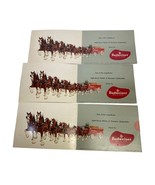 Anheuser Busch Clydesdale Horses Team 3 Folding Postcards 1950s Budweiser - $18.00