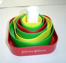  Vintage Johnson and Johnson Stack and Fit Puzzle Post Nesting Baby Toy 1980&#39;s - £11.95 GBP
