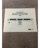 1983 FORD Lincoln OEM CONTINENTAL EIM Diagnostic Outline Chart EED Instr... - €8,71 EUR