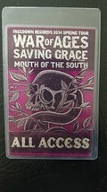 War Of Ages / Saving Grace - Original 2014 Spring Tour Laminate Backstage Pass - £54.93 GBP