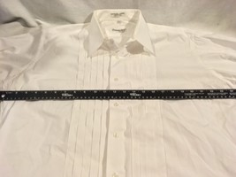 Mens Fumagalli&#39;s Uomo White Button Front 16 1/2 Cotton Tuxedo Tux Shirt - £14.67 GBP