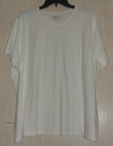 New Womens Croft &amp; Barrow White 100% Cotton Knit Top Size 3X - £18.73 GBP