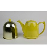 Vintage Hall USA Insulate Yellow water / tea kettle w/ aluminum cover &amp; lid - £24.88 GBP