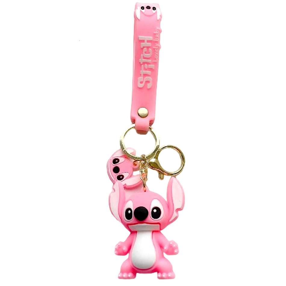 Cartoon Disney Lilo Stitch Silicone Pendant Keychain for Women Men Fans ... - $4.00