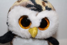 Ty Beanie Babies Boos Plush Owliver Owl 6&quot; Gold Glitter Eyes Beanbag Stu... - $8.75