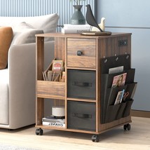 Brown Dnbss Nightstands With Charging Station, Contemporary Nightstand With - £68.90 GBP