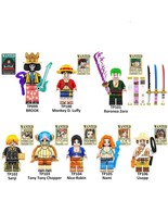 8pcs Luffy Zoro Kaido Jimbei Assembled Building Block Doll Children&#39;s Toy - £17.40 GBP