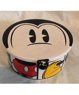 Vintage Mickey Mouse Lidded Box w/3-D Nose Colorful Base Ceramic Round T... - £15.73 GBP