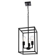 Black Pendant Light Fixture,3 Light Farmhouse Metal Pendant Light Lanter... - $118.99