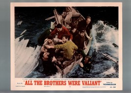 All The Brothers Were VALLIANT-LOBBY CARD-1953-#7-ROBERT TAYLOR-WHALEBOAT VF/NM - £33.14 GBP