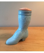 70s Avon Blue Fashion Boot cologne bottle with pin cushion topper (Chari... - £10.15 GBP