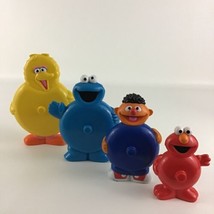 Sesame Street Tummy Time Pals 2008 Stackable Toy Figures Big Bird Cookie Elmo - £21.72 GBP