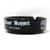 Vintage Silver Nugget Silver City Las Vegas Casino Black & White Glass Ashtray - £15.71 GBP