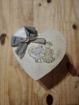 Heart Painted Cardboard Friendship Warms the Heart Gift Box Jewelry Box - £2.30 GBP