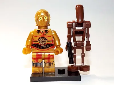 Ktoys Building C3PO Droid Star Wars Last Jedi With Brown Battledroid Minifigure - £5.38 GBP