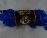 Lion Brand CHENILLE Thick &amp; Quick Monarch Royal blue Yarn 100 yards skein - £5.42 GBP