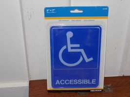Vintage 5” x7’ Plastic Handicap Accessible Self Adhesive Sign in Package - $276.80 MXN