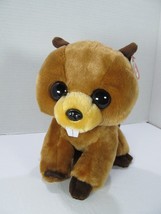 Ty Beanie Baby RICHIE the Beaver Plush 8&quot; Brown Stuffed Animal Toy 2017 Velve Ty - £13.45 GBP