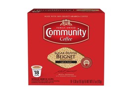 Community Coffee Sugar Dusted Beignet Coffee 18 to 144 Keurig Kcup Pick Any Size - £18.97 GBP+