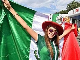 Bandera Mexico Mexican National Flag Vivid Color Mexico Flag 3x5 Feet Double Sti - £6.36 GBP