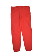 Vintage 1980s Sweatpants Mens XL Red Fleece Warm Up Lounge Blank 38x32 - £12.90 GBP