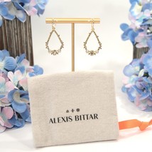 Alexis Bittar Crystal Encrusted Gold Spike Tear Earrings NWT - £122.64 GBP