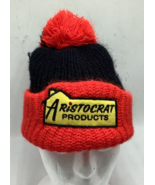Vintage Aristocrat products Beanie Knit Pom Pom Patch Winter Hat Steve K... - £29.25 GBP