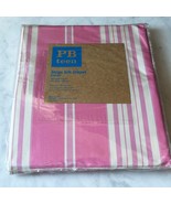 Pottery Barn Teen Pink Stripe Silk Drapes - 1 Panel 52&quot; W x 63&quot;L w/Drape... - $33.20