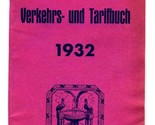 Baden Badener 1932 Transport and Tariff Booklet Germany Travel - $54.39