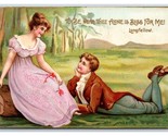 Longfellow Quote Be Near Thee Alone is Bliss Romance 1909 DB Postcard R23 - $3.91