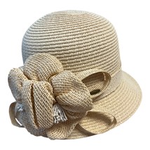 C.C Exclusives Women’s Beige Cloche Hat – Bow &amp; Flower Accent - $372.37 MXN