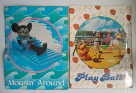 The Walt Disney Company 1989 Two Posters Mousin&#39; Around &amp; Play Ball 24 x 18 - £26.22 GBP