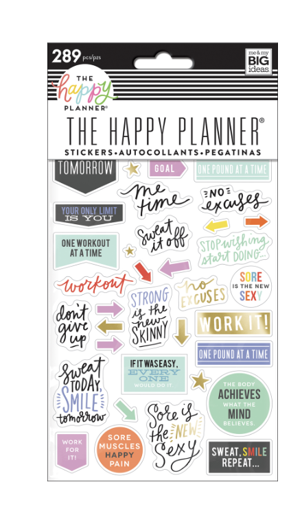 The Happy Planner, me & my BIG ideas, Fitness Stickers, 289 Pieces - $8.95