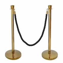 Gold Taper Top Decorative Rope Safety Queue Stanchion Barrier with Domed... - £114.73 GBP+