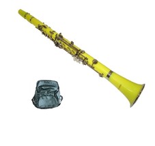 Merano B Flat 17 Keys Clarinet,Case,Mouthpiece,Reed+Music Sheet Bag-Yellow - $99.99