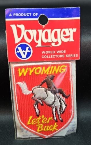 Primary image for Vintage Voyager WYOMING Embroidered Sew On Patch World Wide Collector Series USA