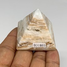 75g, 1.5&quot;x1.6&quot;x1.6&quot;, Caribbean Calcite Pyramid Gemstone, Crystal, B31803 - £15.65 GBP