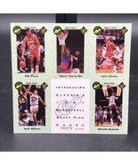 VTG 1991 Classic Basketball Draft Pick Uncut Card Sheet Promo 7.5x7 - $9.49