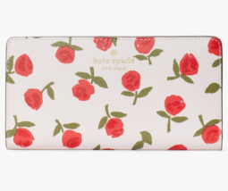 Kate Spade Dana Large Slim Bifold Wallet White Saffiano KE618 NWT $179 Retail - £37.37 GBP