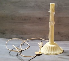 Vintage Electric Single Wax Drip Candle Stick Christmas Window Beige - £3.93 GBP