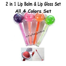 Simply Bella Popsicle Lollipop Lip Blam Lip Gloss 4 Color Set - $193.02 MXN