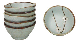 Pack Of 6 Japanese Sakura Cherry Blossoms Condiments Dipping Bowls or Sa... - $39.99