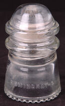 Clear Insulator-Hemingray 9-Telegraph-Telephone-USA-Antique-Made in USA-vtg - $9.74