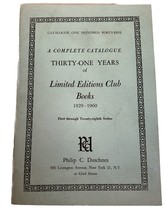 A Complete Catalogue 31 Years of Limited Editions Club Books 1929 - 1960 Duschne - £22.57 GBP