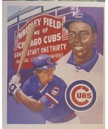 Chicago Cubs Baseball Wrigley Field Poster Wall Board Vintage Retro 24&quot; ... - £20.77 GBP