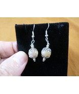 DP1-15g REAL DINOSAUR POOP 10mm bead dangle EARRINGS Utah ancient Dino C... - $16.99
