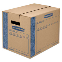 Fellowes Prime Small Moving Boxes 16lx12wx12h Kraft/blue 10/ctn 62701 NEW - $79.99